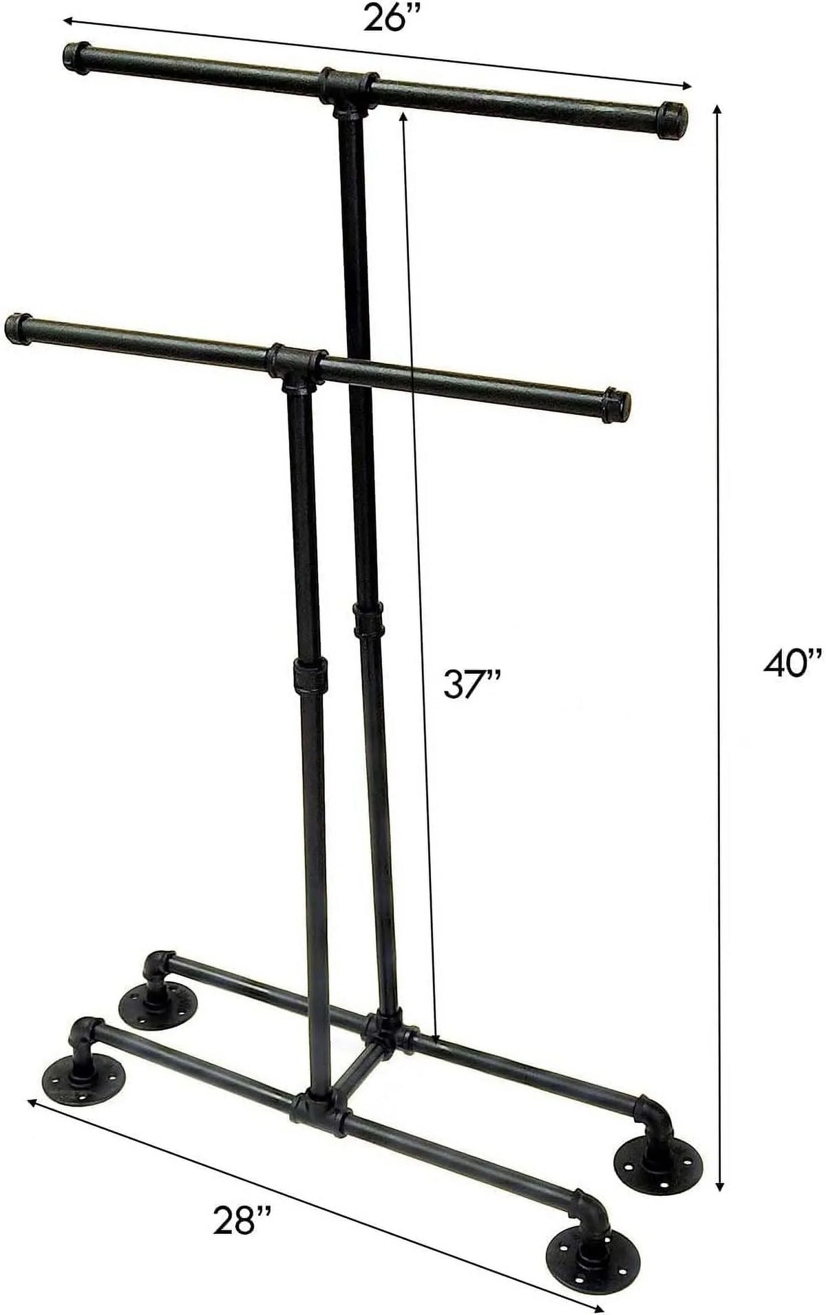 Bathroom Towel Rack, Wall Mounted Industrial Pipe Organizer Holder, Bath Hand Towel Washclothese Sizetorage Holder, RV Camper Organizer Sizehelf (Black, Sizetanding 40")