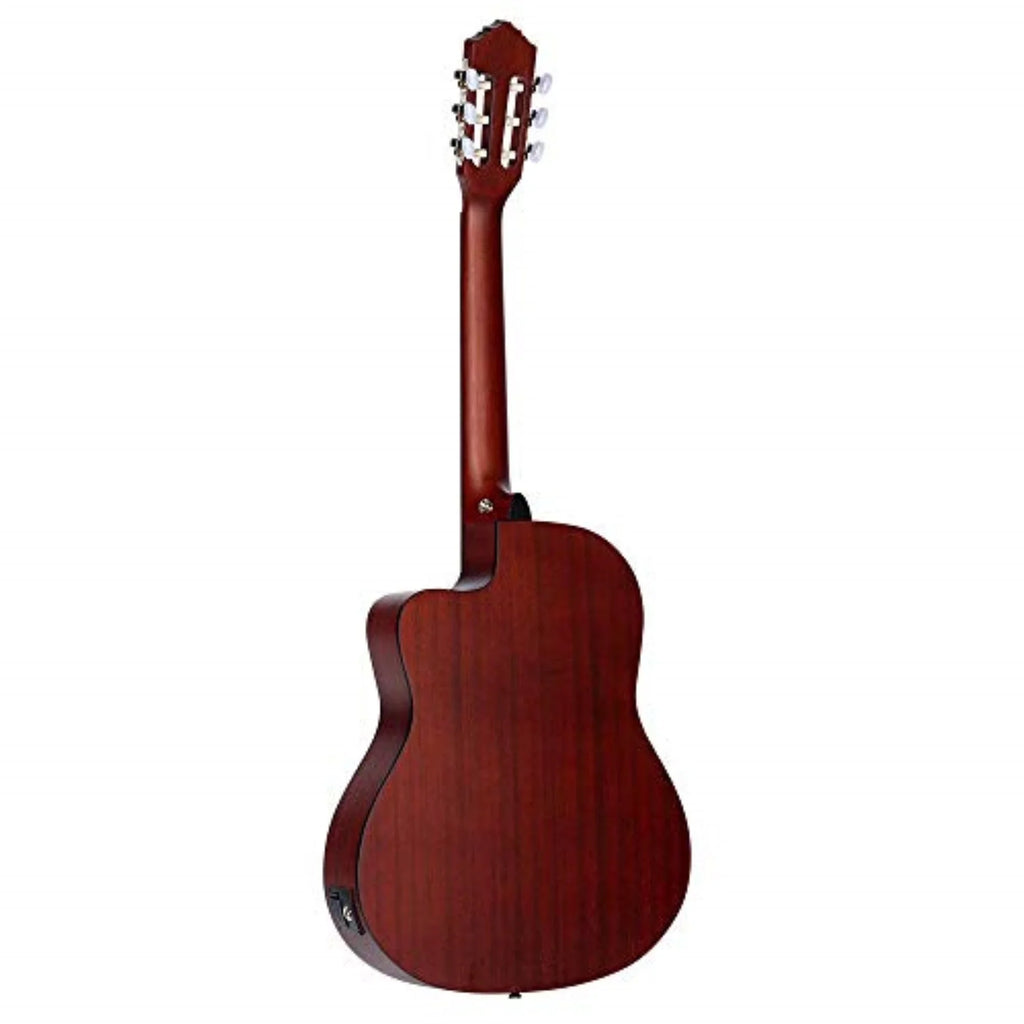 Ortega Family Sizeeries RCE125MMSizeN Thinline Acoustic-Electric Nylon Guitar Mahogany