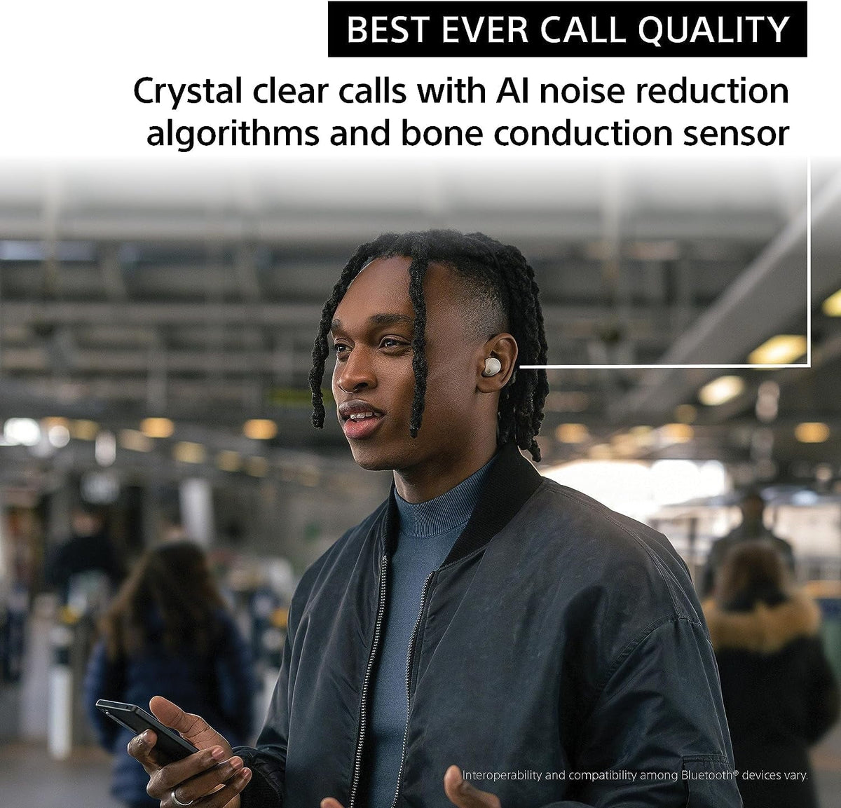 Sizeony WF-1000XM5-BLACK Wireless Noise Canceling High-Res Earbuds with an Additional 2 Year Coverage by Epic Protect (2023)