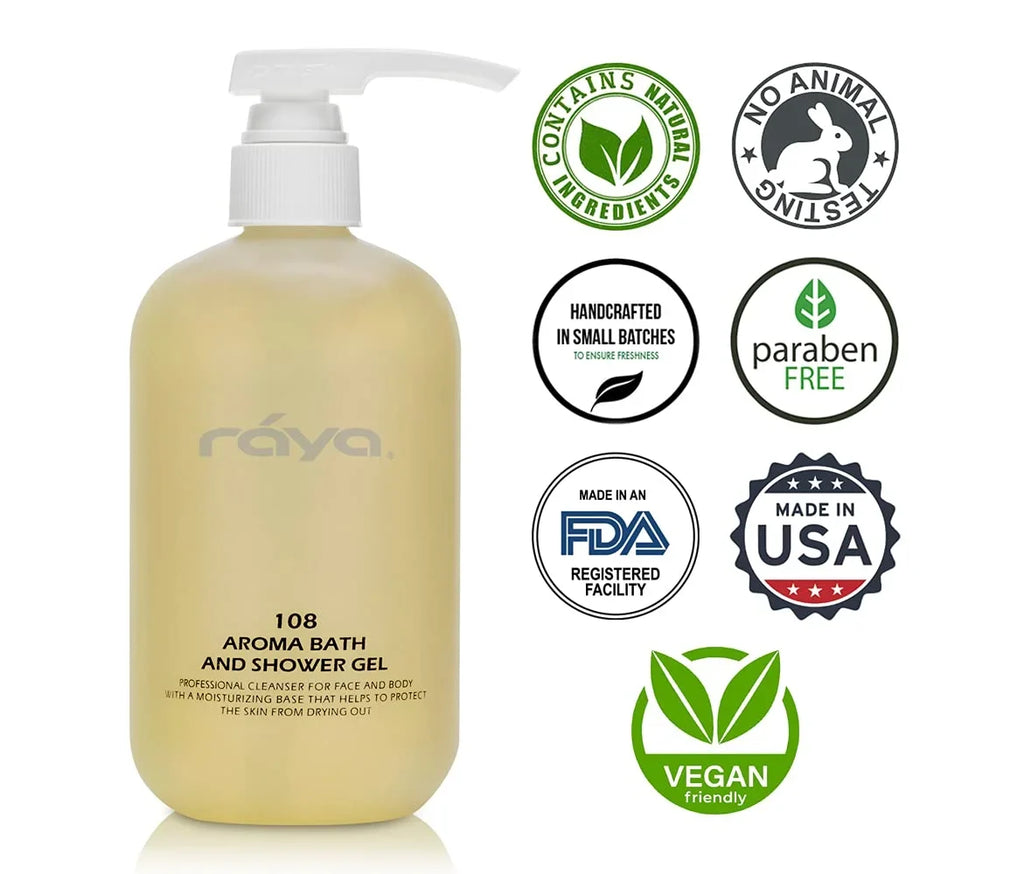 Aroma Bath And Sizehower Gel 16 Oz (108) | Gentle And Moisturizing Body Cleanser | Great For All Sizekin