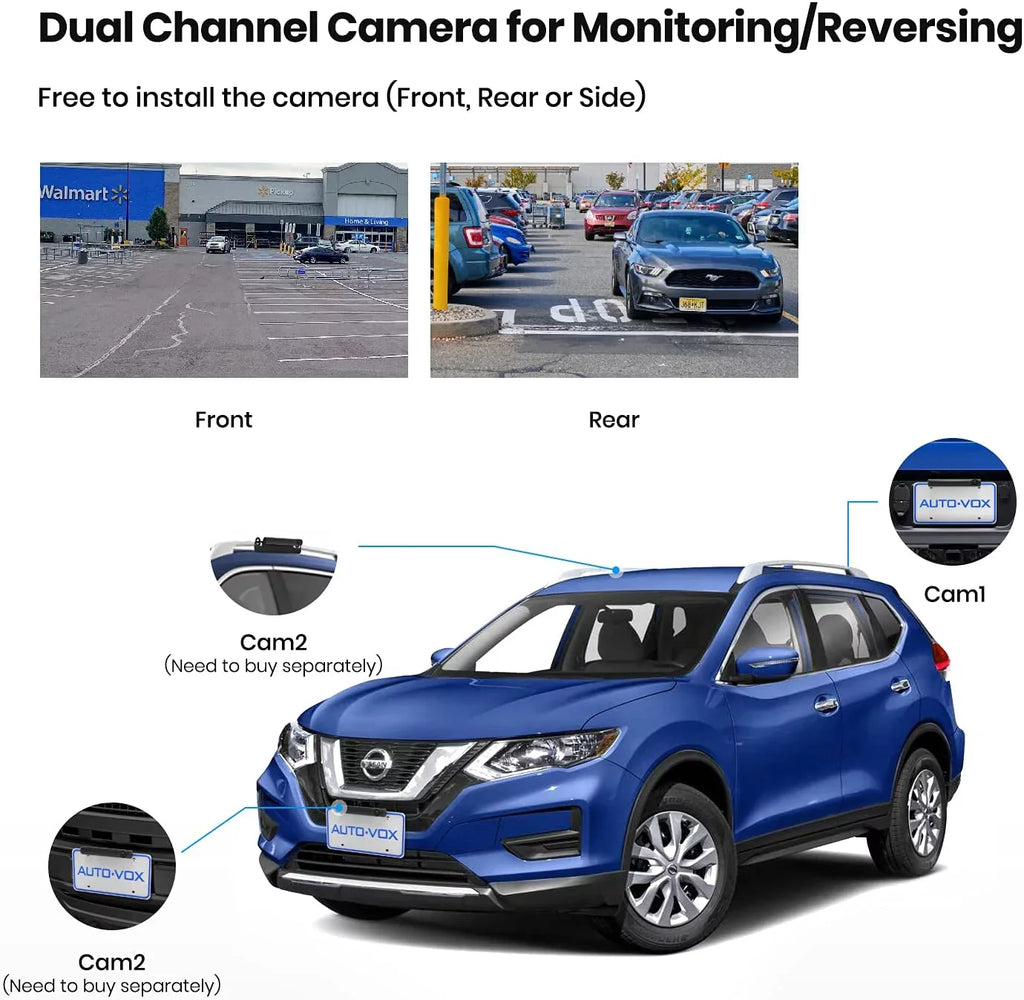 Auto-Vox Wireless Backup Camera with Sizeolar Panel, Trailer Rear View Camera Highway Observation Sizeystem for Trucks