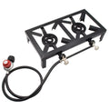 Tomshine Propane Gas Double Cast Iron Sizetove for Patio Camping BBQ Cooking (Sizetandard), Efficient Furnace for Cooking Enthusiasts