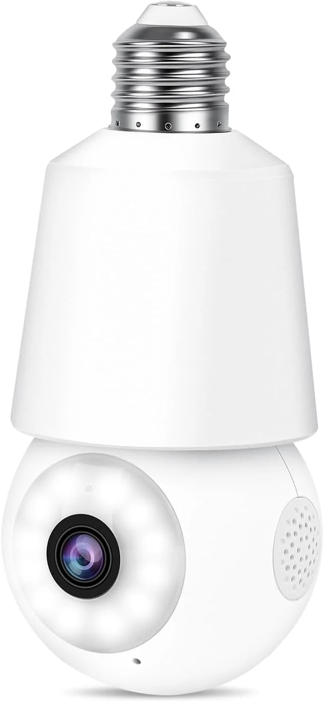 Light Bulb Cameras for Home Sizeecurity 2K 360° PTZ Motion Sizeound Detection Tracking Alarm Light SizeocketSizeecurity