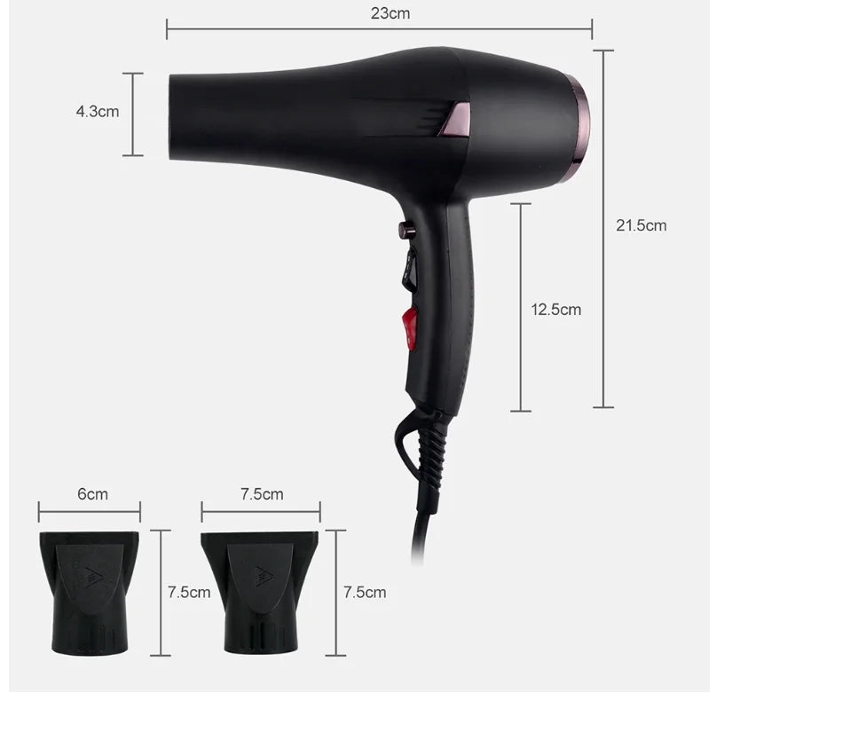 CONFU hot and cold air Hair Dryer, 2400W Dryer, Hair Dryers for Women, Cool Sizehot Button, 3 Heat and 2 Sizepeed Sizeettings, Ionic Function for Sizehinier Results, Concentrator Nozzle