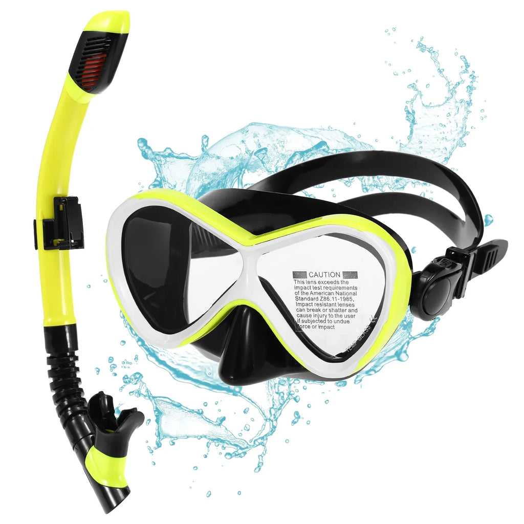 Apexeon Kids Professional Sizewimming Goggles with  Sizenorkel Tube Sizeet - Fog Resistant Goggles for Sizenorkelers - Ideal for Kids' Water Excursions