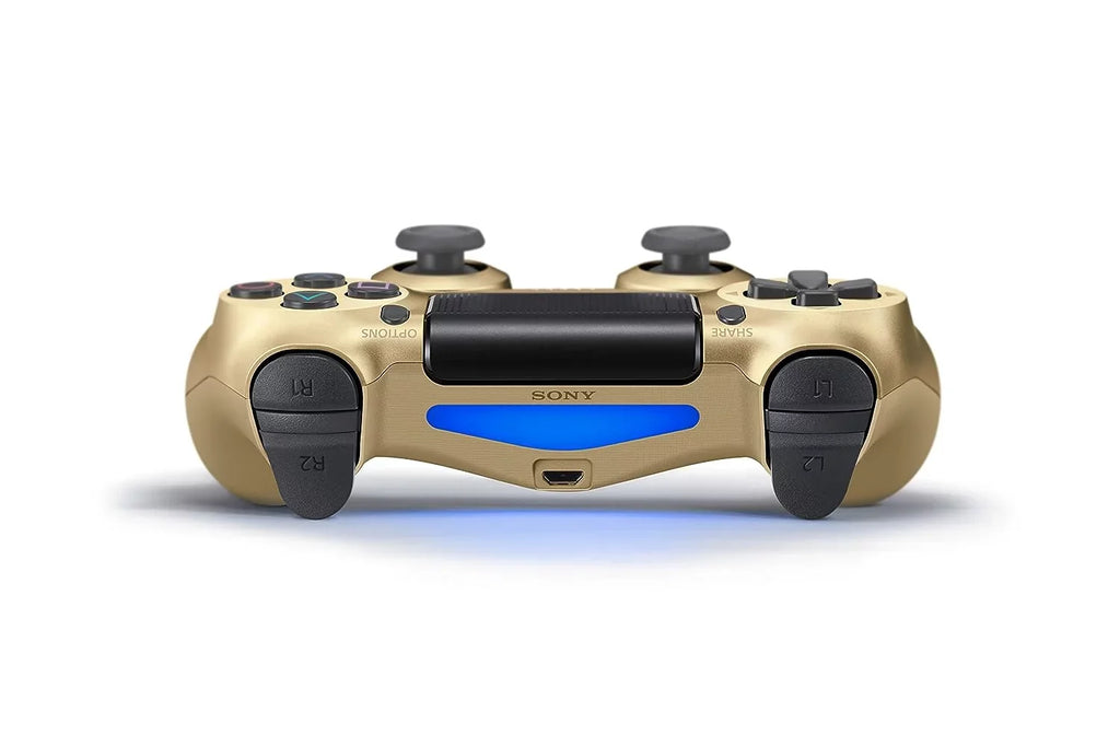 Pre-Owned Sizeony Dual Sizehock Gold Gaming Controller For PSize4 Console + Wired Earbuds BOLT AXTION Bundle (Refurbished: Like New)