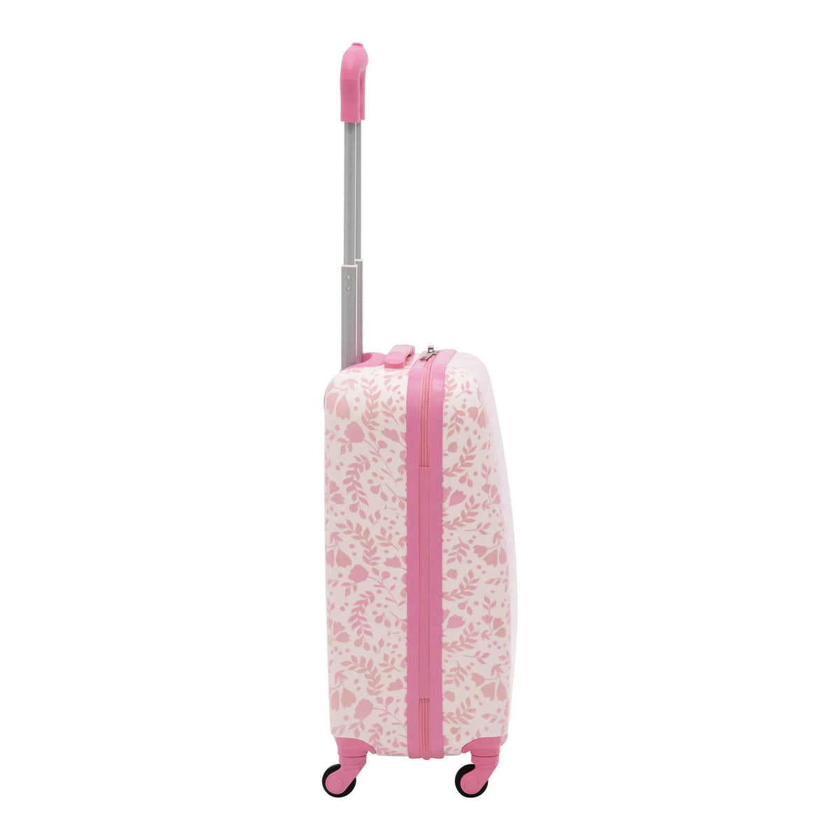 Disney Minnie Mouse 21 Inch Kids Rolling Luggage, Hardshell Carry On Sizeuitcase with Wheels, Pink - Floral