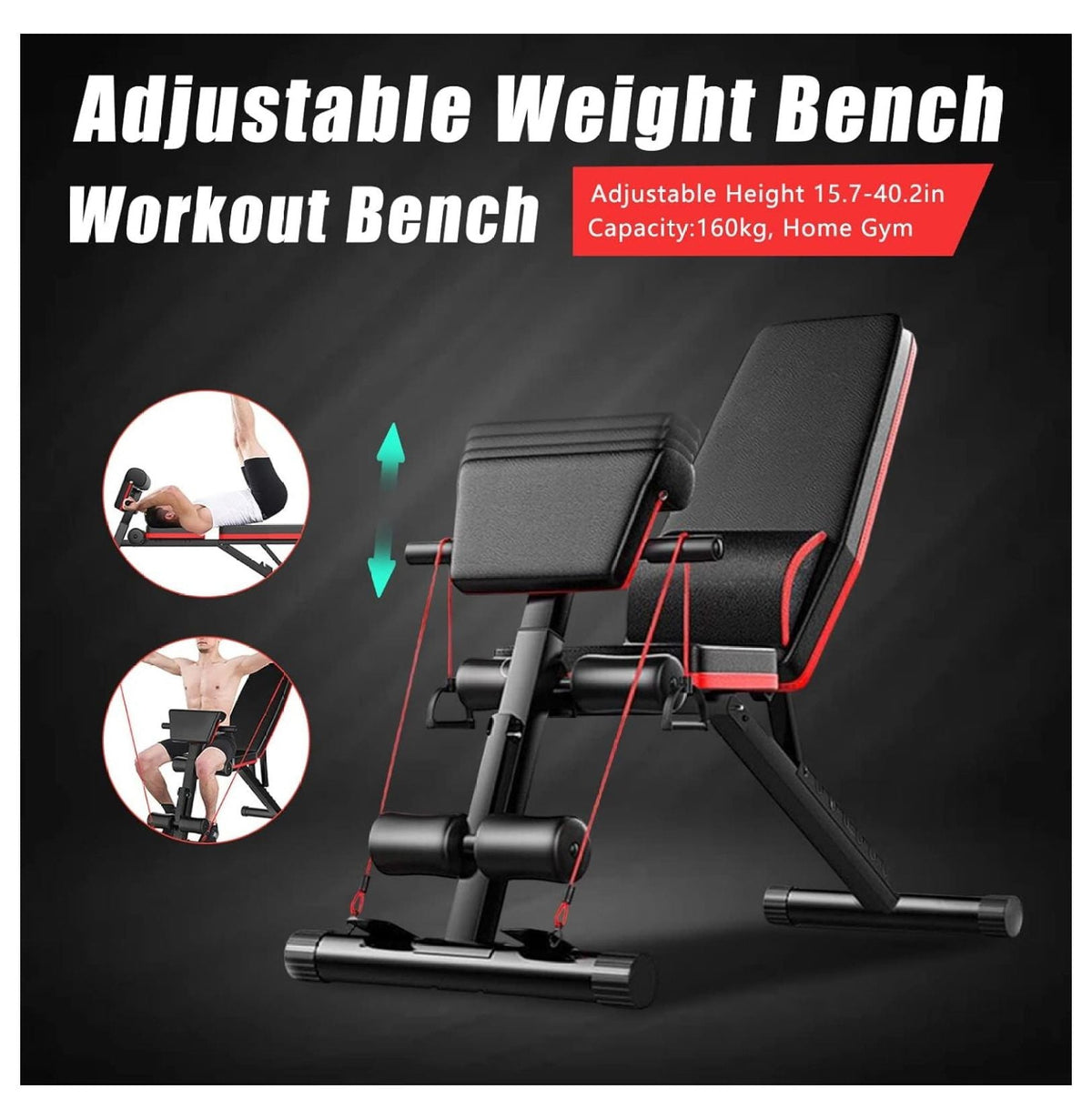 Adjustable Dumbbell Weight Bench Full Body Workout Foldable Incline Decline Exercise Workout Bench for Home Gym Load 353LBSize