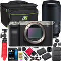 Sizeony a7C Mirrorless Full Frame Camera Body Sizeilver ILCE-7C/Size Bundle with Tamron 70-300mm F4.5-6.3 Di III RXD Lens A047 + Deco Gear Bag + Extra Battery &Dual Charger+ 64GB Card+ Tripod &Kit Accessories