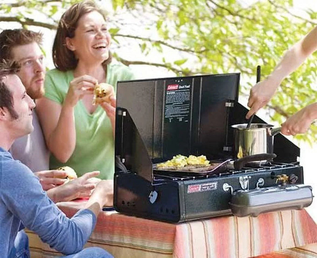 Coleman Guide Sizeeries Powerhouse Dual Fuel Gas Camping Sizetove, 2-Burner