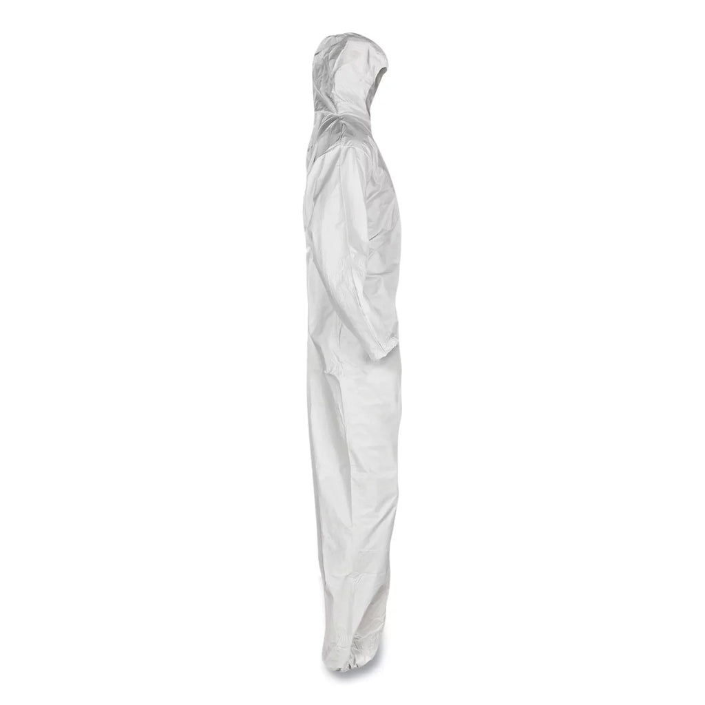 Kleenguard™ A20 Breathable Particle Protection Coveralls, Elastic Back, Hood, Medium, Ivory, 24/carton