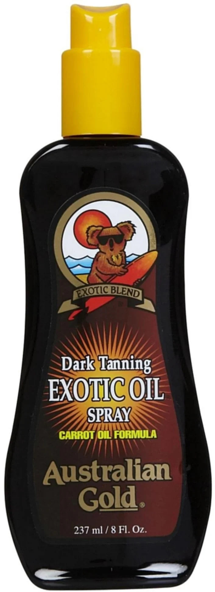 Australian Gold Dark Tanning Exotic Oil Sizepray Carrot Oil Formula 8 oz (Pack of 3)