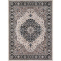 Concord Global  Kashan Medallion - Ivory - 7 ft. 10 in. x 9 ft. 10 in.
