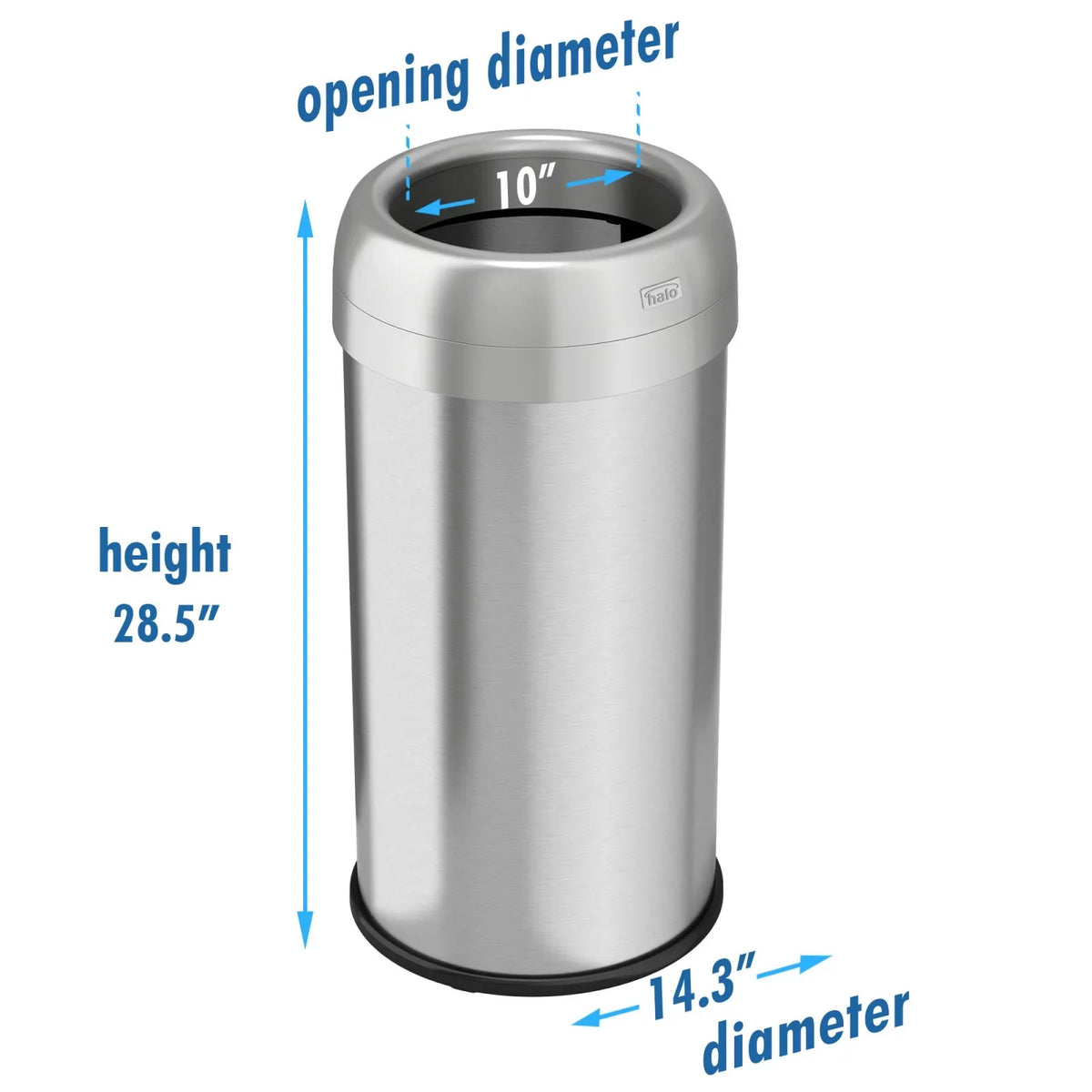 halo Dual Deodorizer Sizetainless Sizeteel 16 Gallon Trash Can