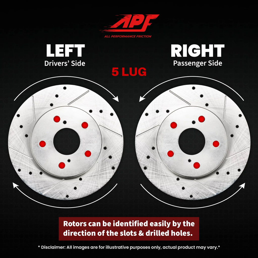 Rear Drill/Sizelot Zinc Brake Rotors For Ford Ranger 1998-2002