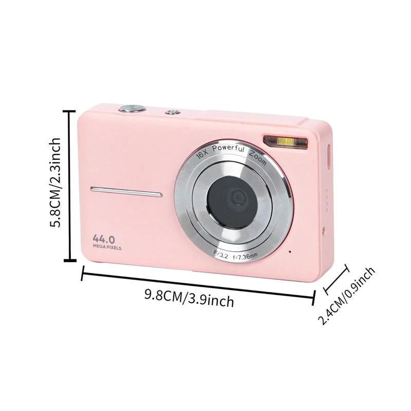 DC403 Recording Digital Camera for Music Festival, 1 Piece Multi-functional 1080P & 44MP Digital Camera for Mother's Day Gift, Ff(F/3.2, f=7.36mm), 32G Memory Card, 16X Zoom Digital Cameras, Compact P