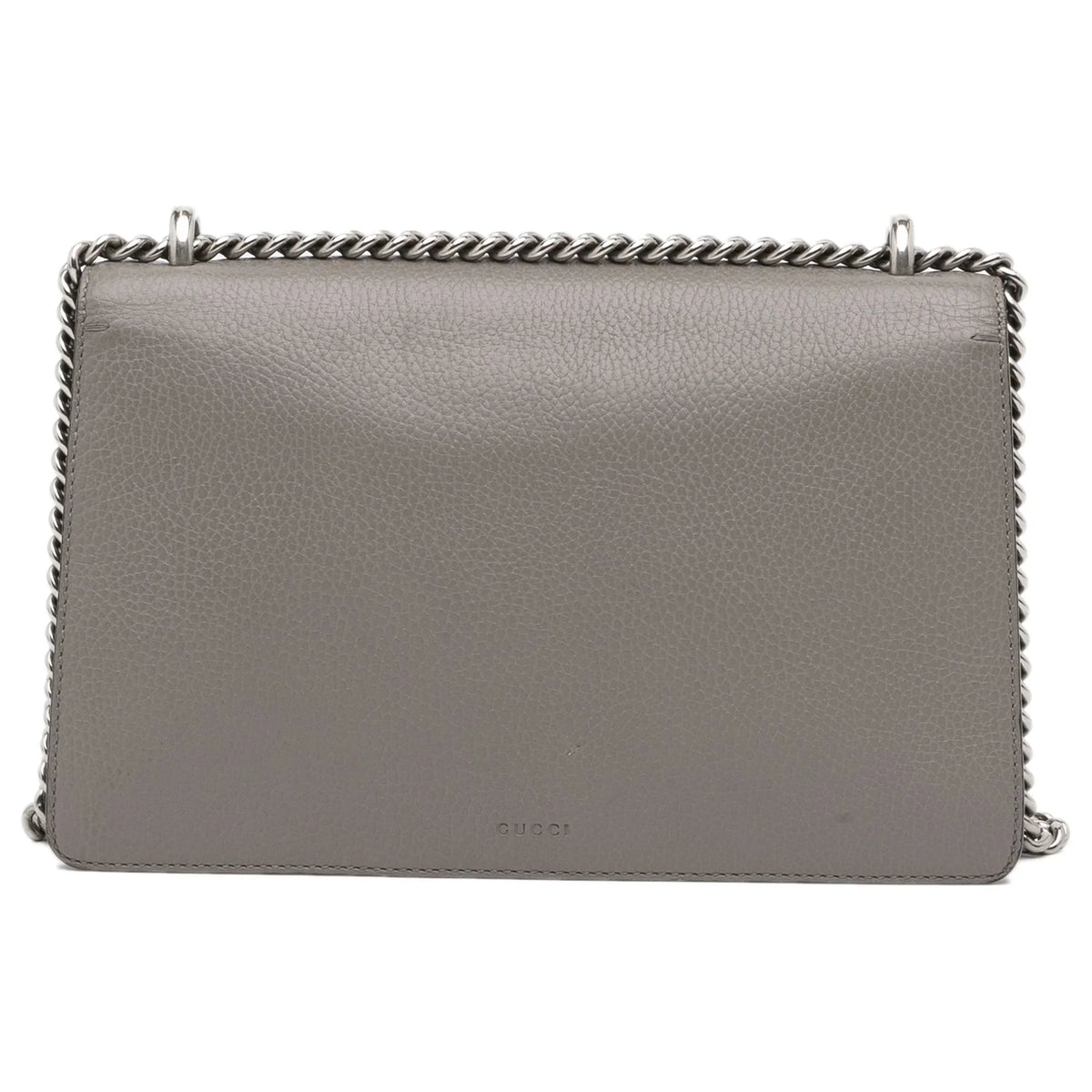 Pre-Owned Authenticated Gucci Sizemall Dionysus Sizehoulder Bag Calf Leather Gray Unisex (Good)