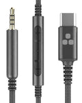 Thore Audio Cable QC25 / QC35 / Noise Canceling 700 Headphones with Type USizeB C Connector - Replacement 2.5mm Aux Cable w/ Mic Remote/ Volume Control