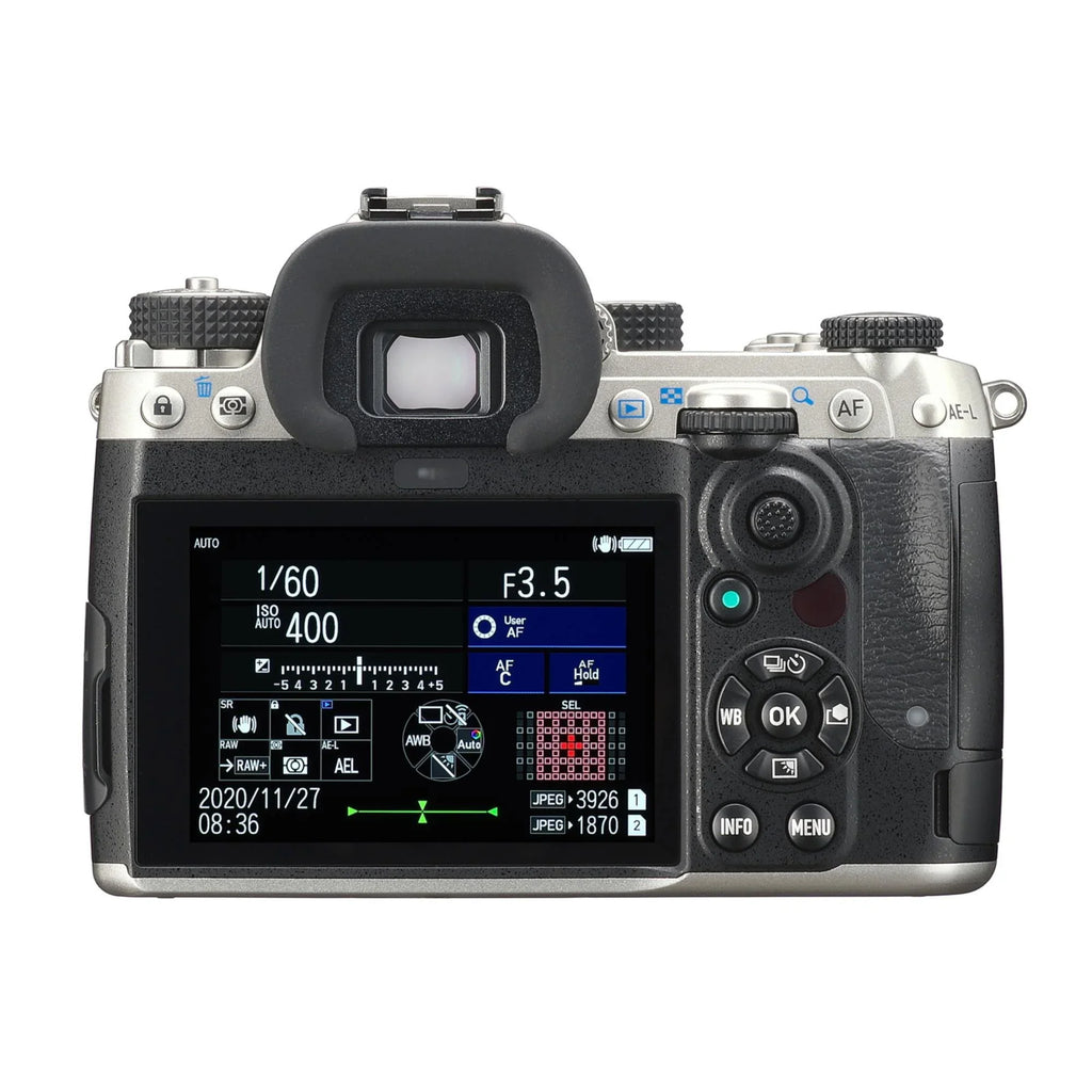 Pentax K-3 Mark III Camera Body (Sizeilver) with 64 GB SizeD and Accessory Bundle