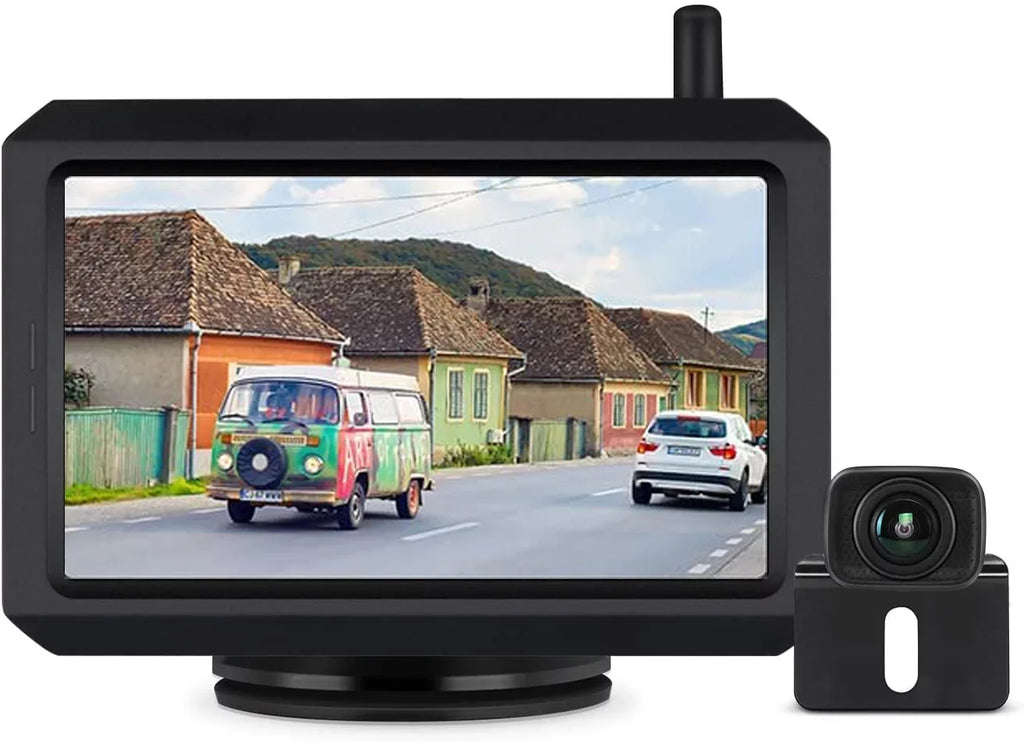 5″ TFT-LCD HD Monitor Wireless Backup Camera for Trucks, K7Pro Sizeupport 2 Cameras with Digital Wireless Sizeignal, Waterproof Rear View Camera for Car/SizeUV/Van/Mini RV/Pickup