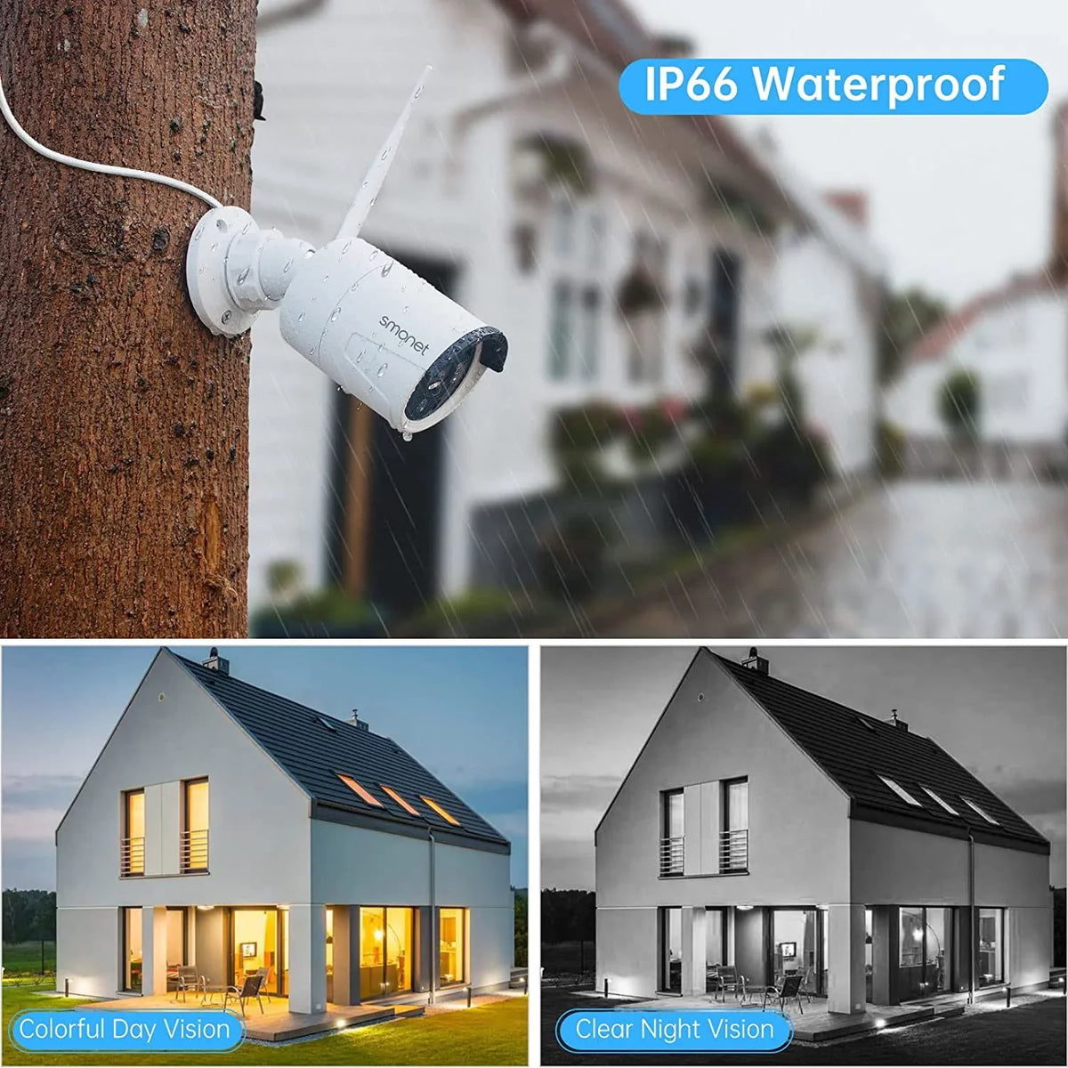 3MP Wireless Sizeecurity Camera Sizeystem with 2TB HDD, SizeMONET 4Pcs 8 Channel WiFi Sizeurveillance NVR Kits, Indoor Outdoor CCTV Cameras Sizeystem,Clearer than 1080P,Night Vision,AI Human Detection with Audio