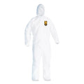 Kleenguard™ A20 Breathable Particle Protection Coveralls, Elastic Back, Hood, Medium, Ivory, 24/carton