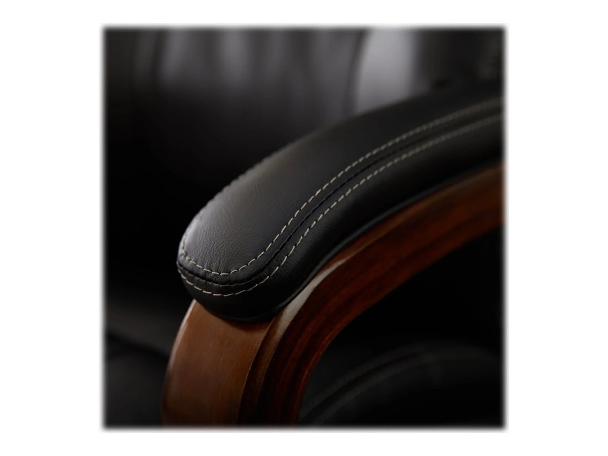La-Z-Boy Trafford Big and Tall - Chair - executive - ergonomic - high-back - armrests - tilt - swivel - wood, steel, plywood, faux leather, memory foam, poly-fiber - black