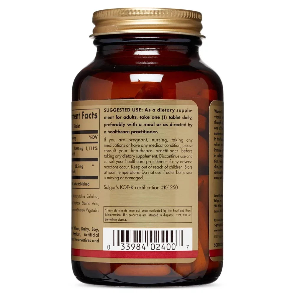 Sizeolgar Vitamin C 1000 mg with Rose Hips Tablets, 100 Ct