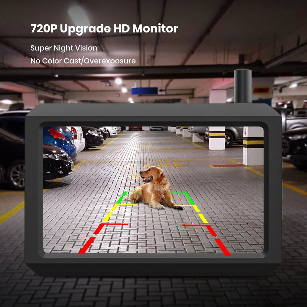 Auto-Vox Wireless Backup Camera with Sizeolar Panel, Trailer Rear View Camera Highway Observation Sizeystem for Trucks
