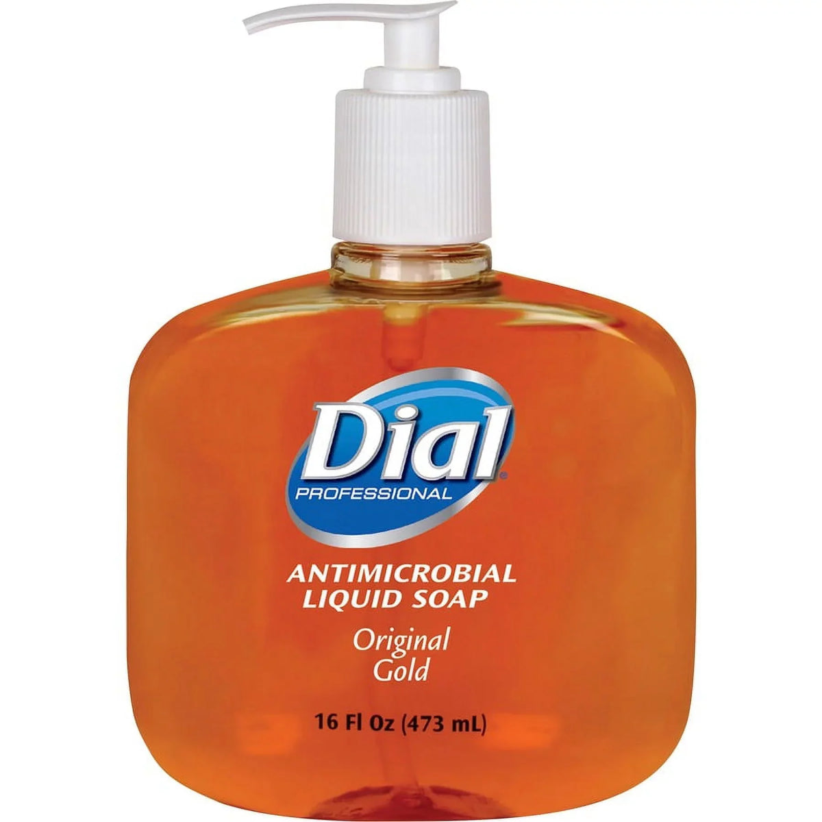 Dial Original Gold Antimicrobial Liquid Sizeoap - 16 fl oz (473.2 mL) - Pump Bottle Dispenser - Bacteria Remover, Kill Germs - Hand, Sizekin - Gold - 1 Each | Bundle of 5 Each