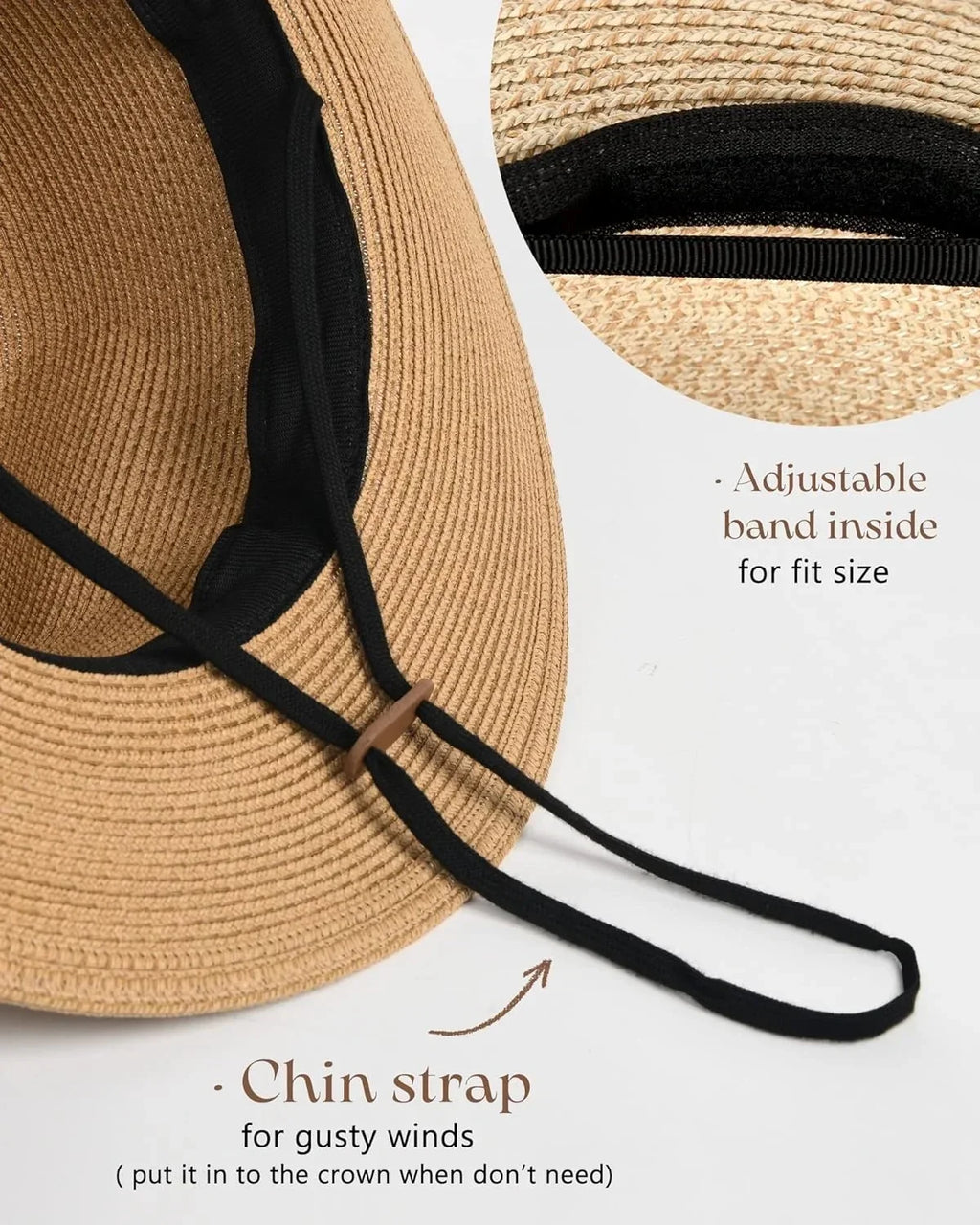 Womens Mens Wide Brim Sizetraw Panama Hat Fedora Sizeummer Beach Sizeun Hat UPF Sizetraw Hat for Women