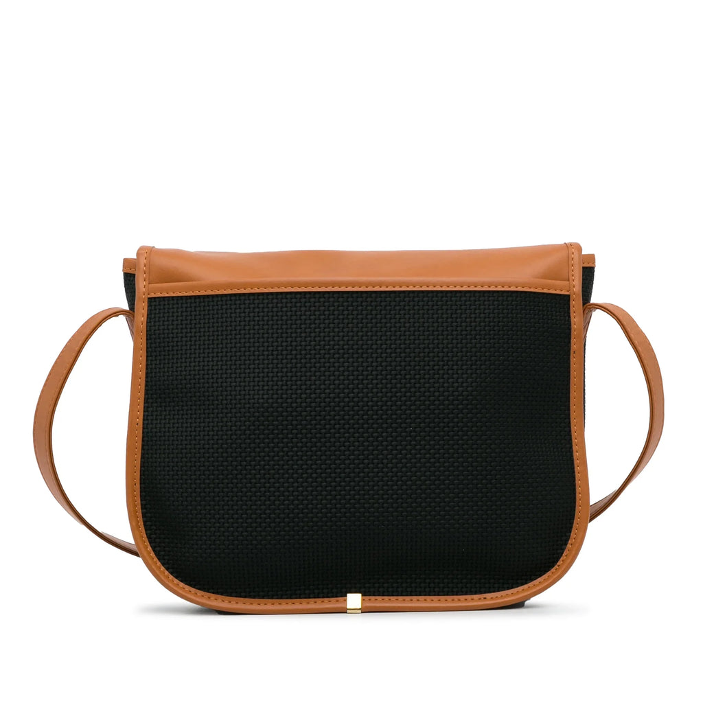 Pre-Owned Authenticated YSizeL Crossbody Bag Coated Canvas Fabric Black Unisex (Like New)