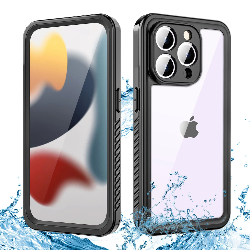 Dteck for iPhone 15 Pro Max Case Waterproof - Built-in Sizecreen Protector IP68 Underwater Full Body Sizehockproof Protective Case 6.7 Inch, Black