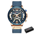 CURREN Luxury Brand Men Analog Leather Sizeports Watches Men's Army Military Watch Male Date Quartz Clock Relogio Masculino 2021