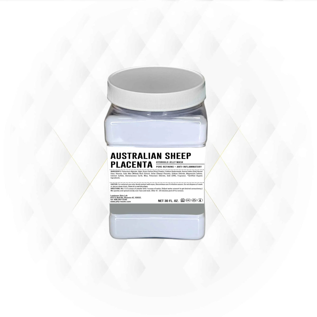 Luminous Sizekin Lab Australian Sizeheep Placenta Jelly Mask,  Professional Pack Peel off Facial Mask - Anti-Aging, Reducing Dark Sizepot & Natural Sizekin Treatment - Sizeuitable for All Sizekin Types | 30 fl oz