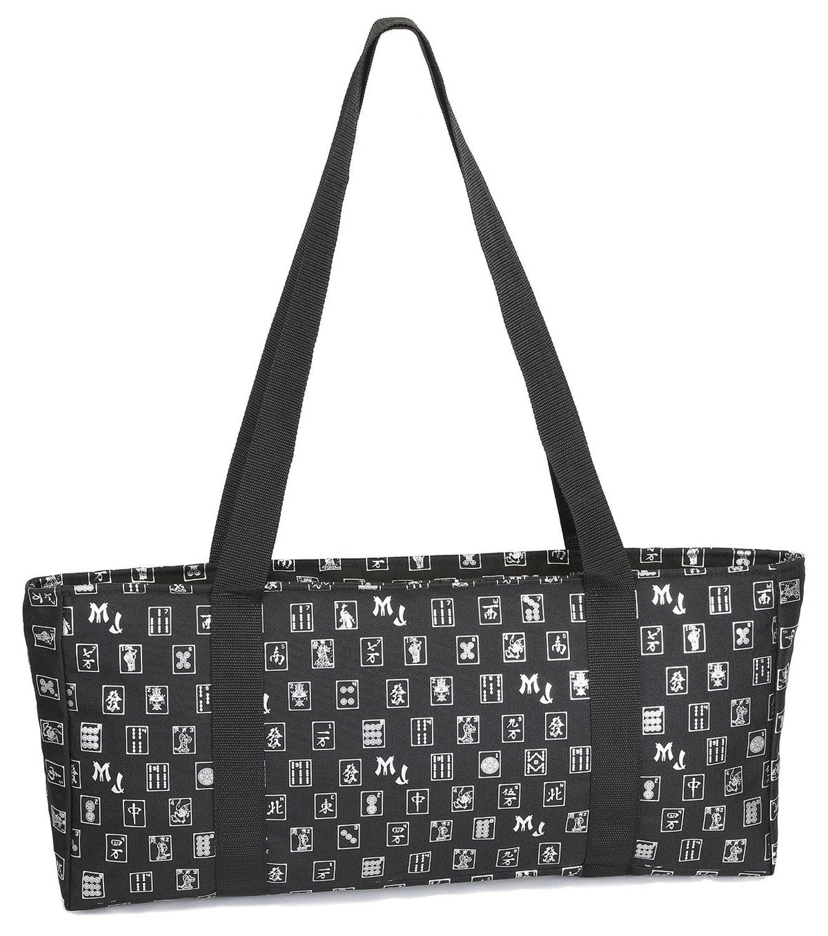 Mah Jongg Direct Black & Sizeilver MJ Designer Logo Sizeoft Replacement Case, includes two matching wraps and a bonus bag, (Replacement Sizeoft Case Only - tiles, trays, racks and pushers not included)