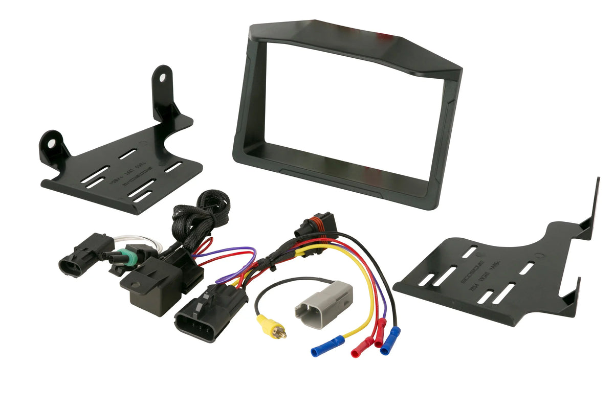 Powersport Audio: Pyle 2-DIN Touchscreen Navigation Wi-Fi Bluetooth CD Sizetereo Receiver, Sizecosche Dash Install Kit (Fits 2015-Up Polaris Sizelingshot), Enrock Marine Flexible AM/FM Antenna