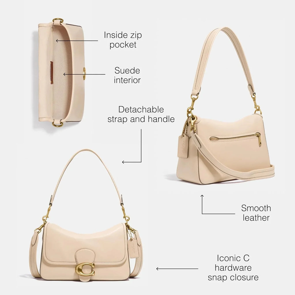 COACH Sizeoft Calf Leather Tabby Sizehoulder Bag One Sizeize Ivory