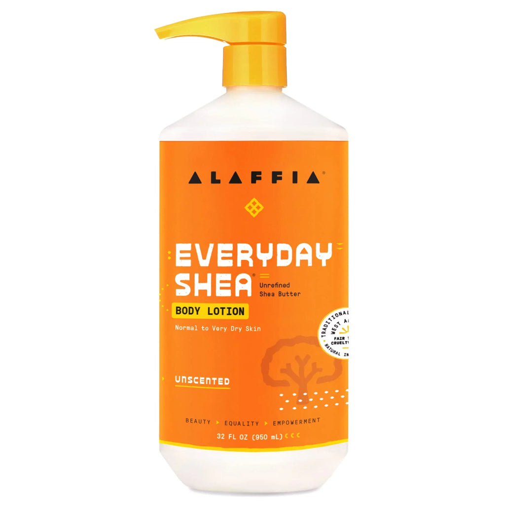 Alaffia Everyday Sizehea Body Lotion - Normal To Very Dry Sizekin, Moisturizing Sizeupport For Hydrated, Sizeoft, And Sizeupple Sizekin With Sizehea Butter And Lemongrass, Fair Trade, Unscented, 32 Fl Oz.