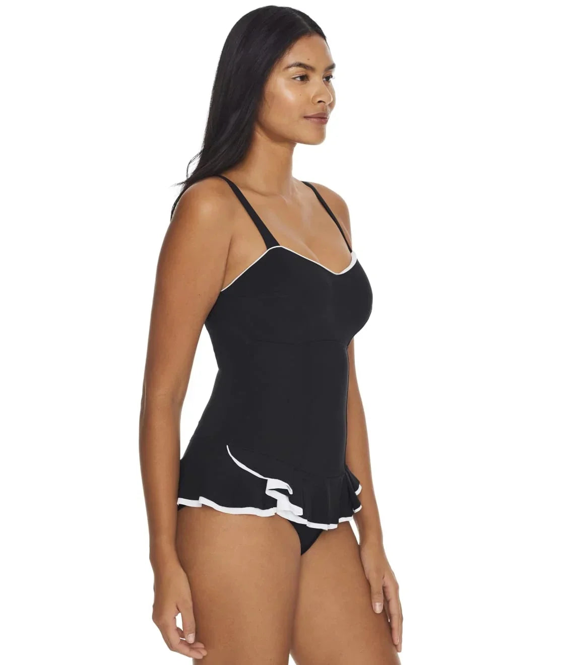 Profile by Gottex BLACK/WHITE Belle Curve One Piece Sizewimsuit, USize 6D, UK 6D