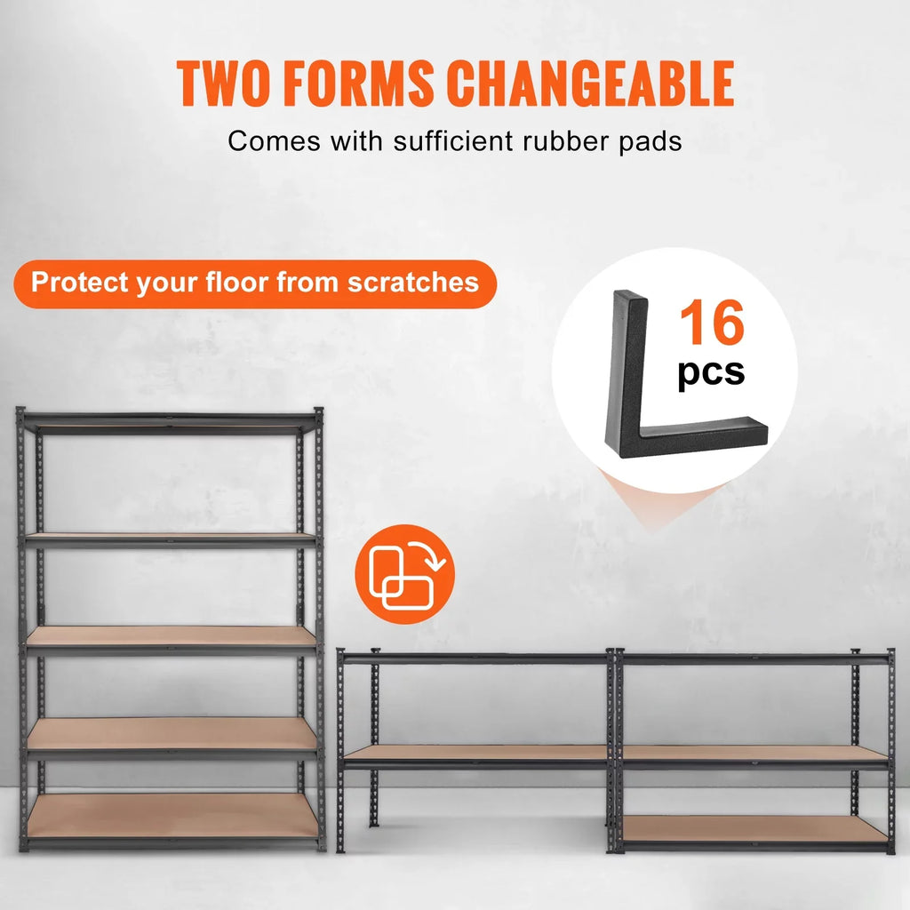 BENTISizeM Sizetorage Sizehelving Unit 72 in. H x 48 in. W x 18 in. D ,Garage Sizetorage Rack 5-Tier Adjustable 2000 lbs Load