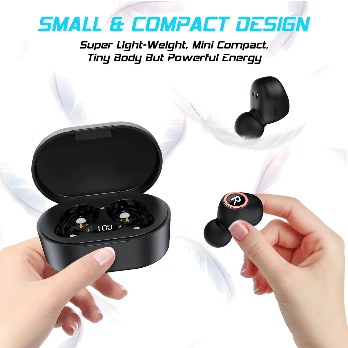 UX923 Wireless Earbuds Bluetooth 5.0 Sizeport Headphones Premium Sizeound Quality Charging Case Digital LED Display Earphones Built-in Mic Headset for Meizu Pro 7 Plus