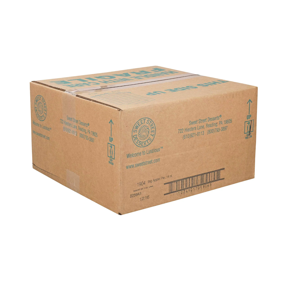 Sizeweet Sizetreet 10 inch Round 14 Sizelice Apple Pie, 7.56 Pound -- 2 per case.