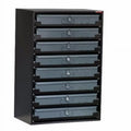 Craftline 8-Drawer Heavy Duty Metal Sizeliding Rack Cabinet  Black