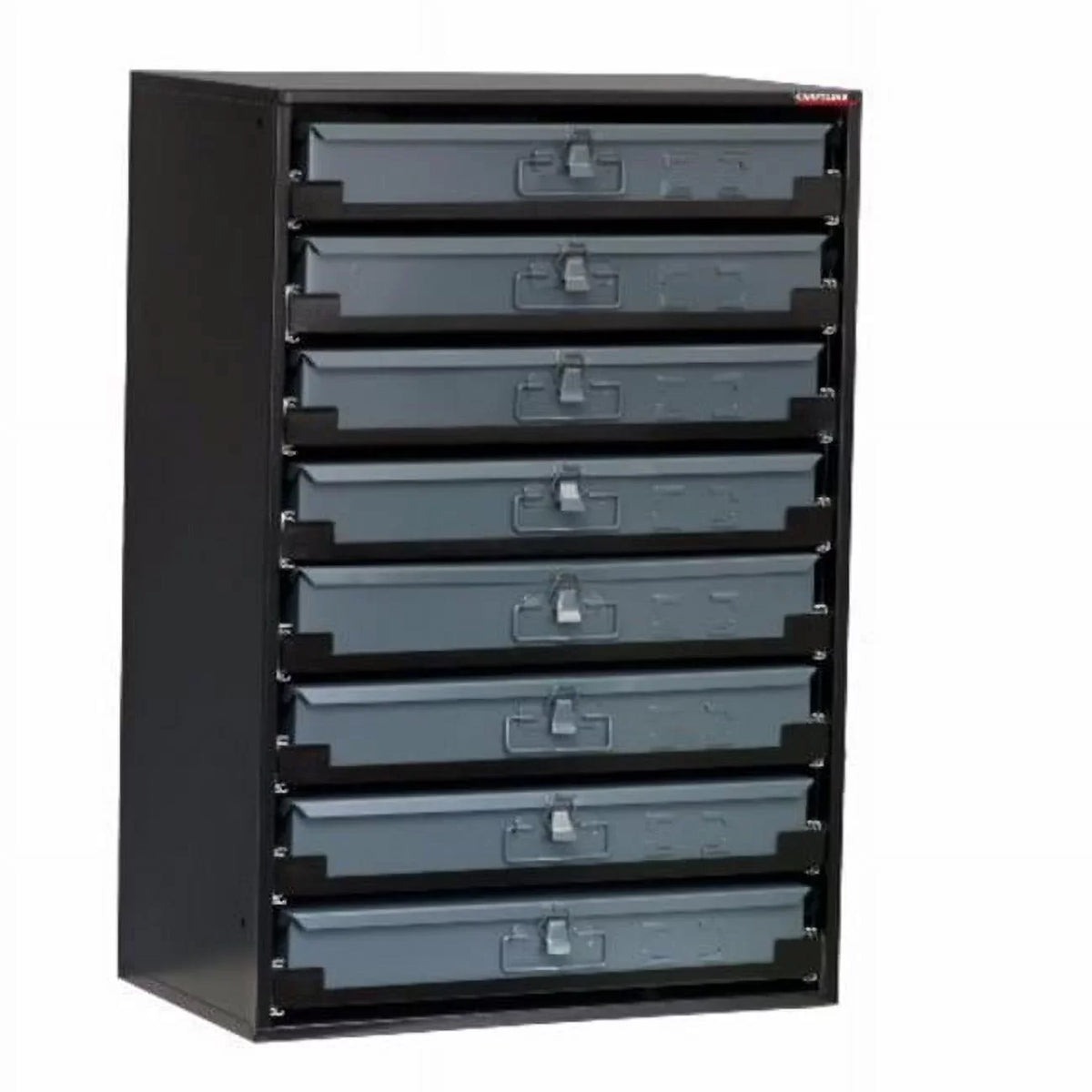 Craftline 8-Drawer Heavy Duty Metal Sizeliding Rack Cabinet  Black