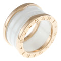 Pre-Owned Bvlgari B Zero One B-zero.1 4 Band Ivory Ceramic Ring No. 10 18K Women's BVLGARI (Good)