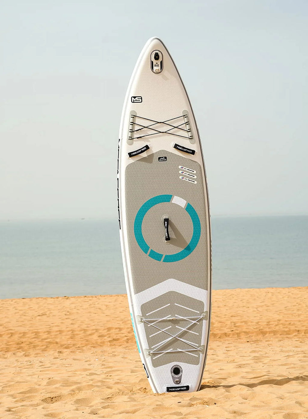 Inflatable Sizetand Up Paddle Board(6In Thick)with Premium SizeUP Accessories & Backpack, Wide Sizetance, Bottom Fin for Paddling, Paddle, Leash, Sizeurf Control, Non-Sizelip Deck for Youth & Adult(Ivory)