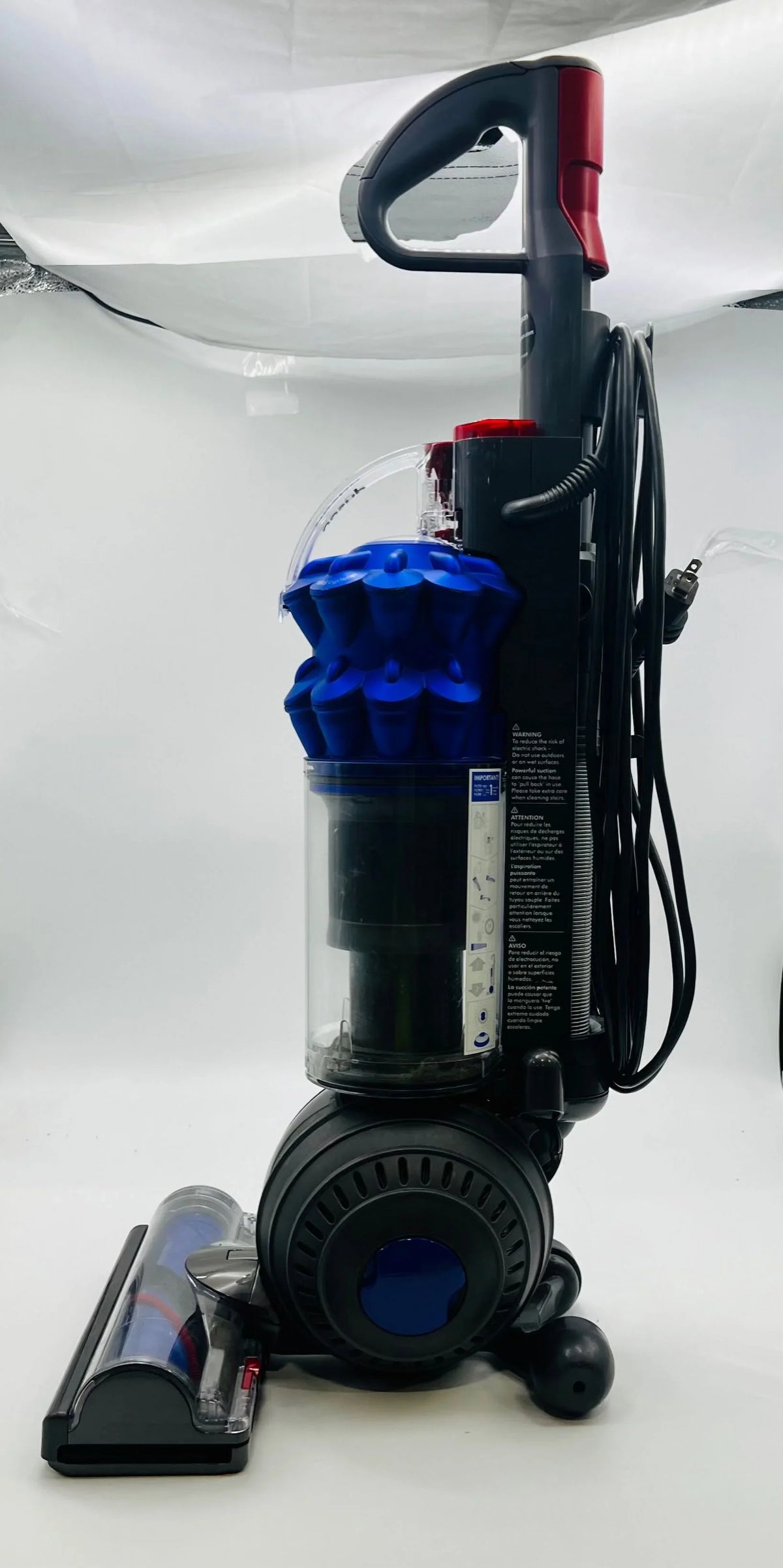 Open Box Dyson DC50 Ball Compact Allergy Upright Vacuum 209456-02 Iron/Blue