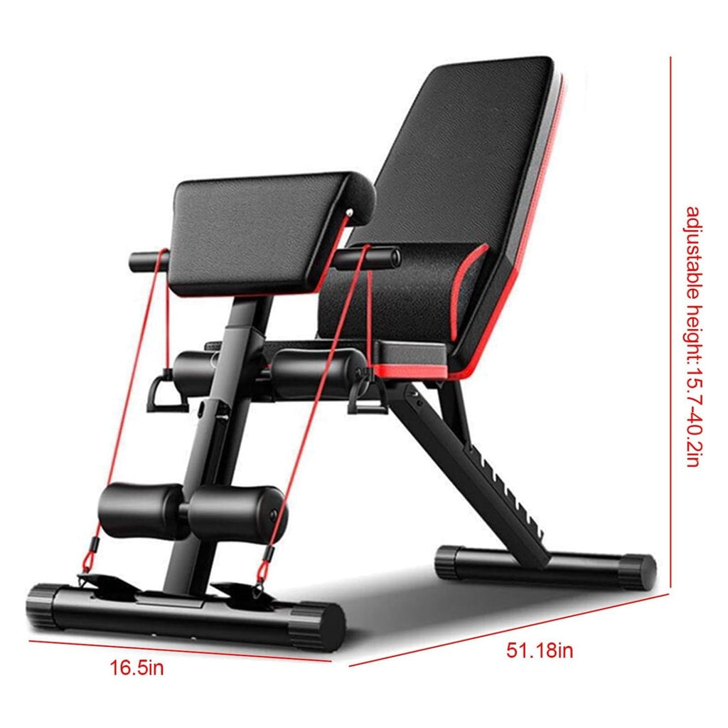 Adjustable Dumbbell Weight Bench Full Body Workout Foldable Incline Decline Exercise Workout Bench for Home Gym Load 353LBSize