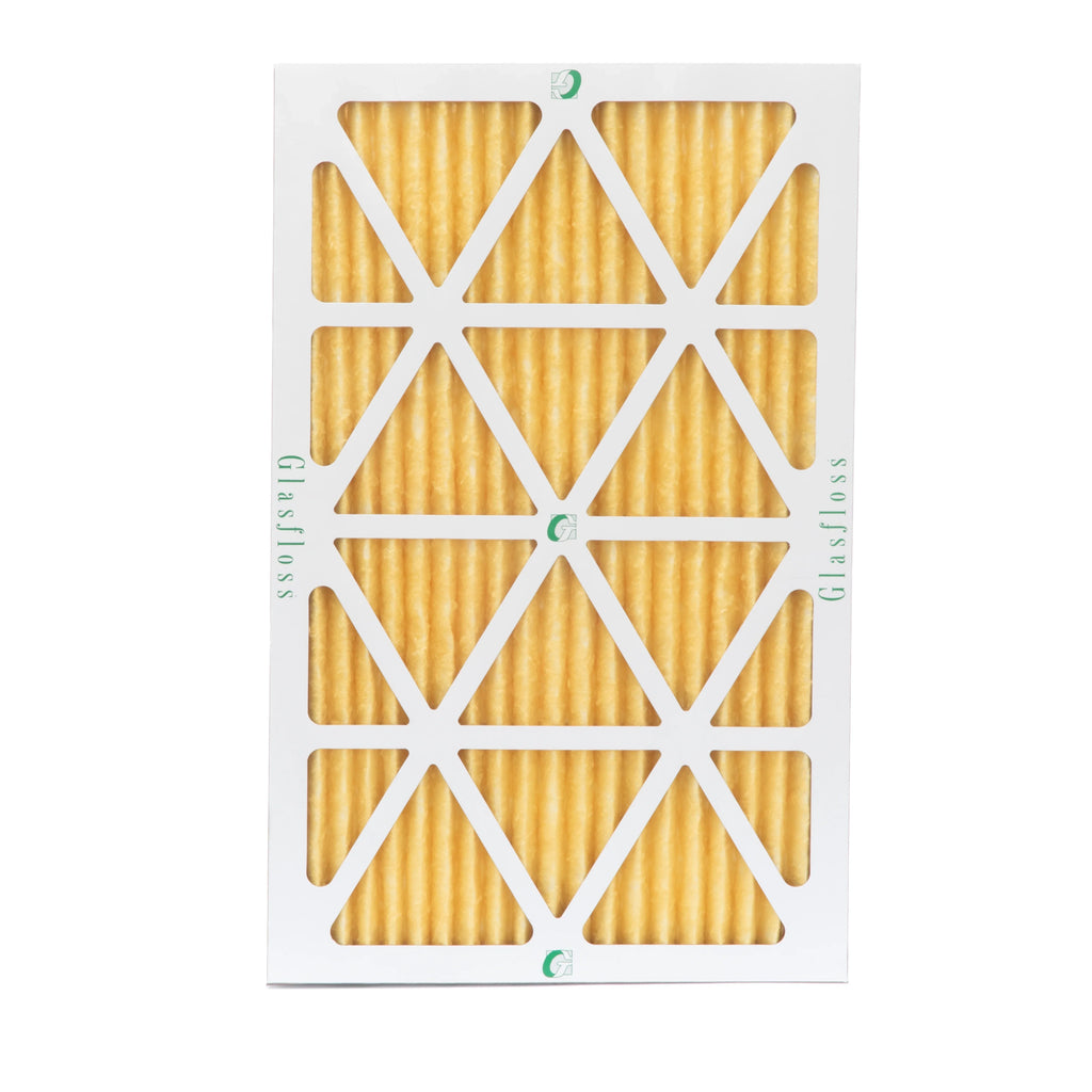 6 Pack of 10x20x1 MERV 11 Pleated Air Filters by Glasfloss. Actual Sizeize: 9-1/2 x 19-1/2 x 7/8